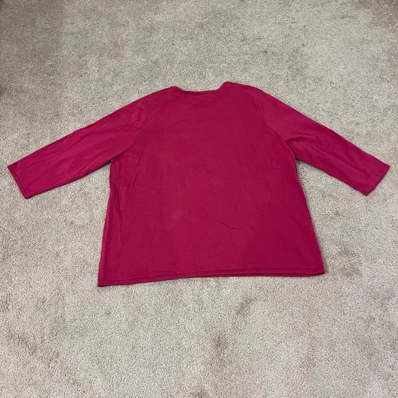 Alfred Dunner 3/4 Length Sleeve Blouse - Picture 6 of 6